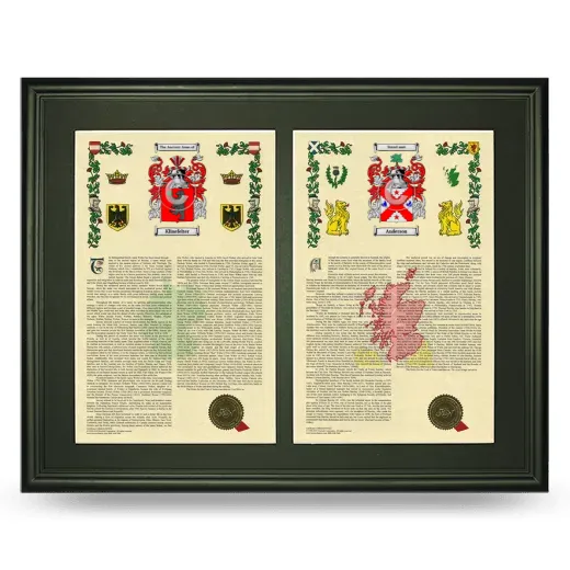 Double Armorial History Framed-Black