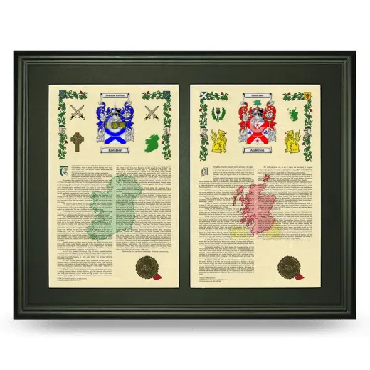 Double Armorial History Framed-Black