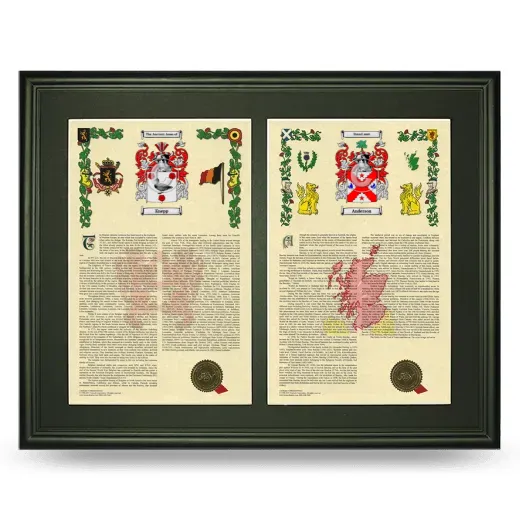 Double Armorial History Framed-Black