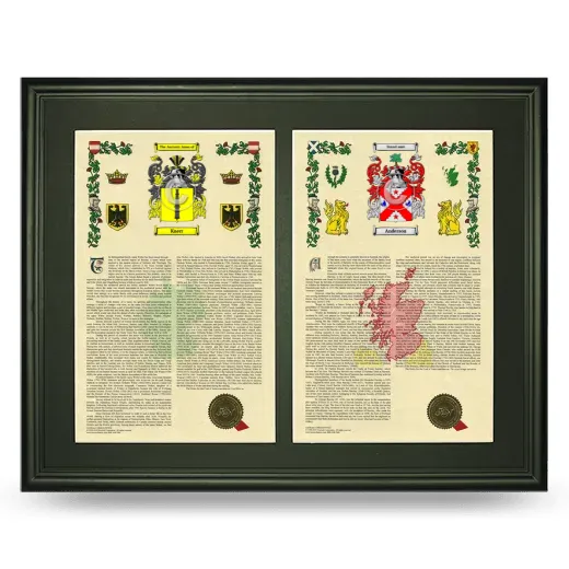 Double Armorial History Framed-Black