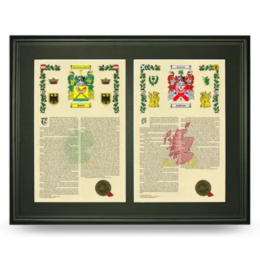 Double Armorial History Framed-Black