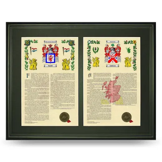 Double Armorial History Framed-Black