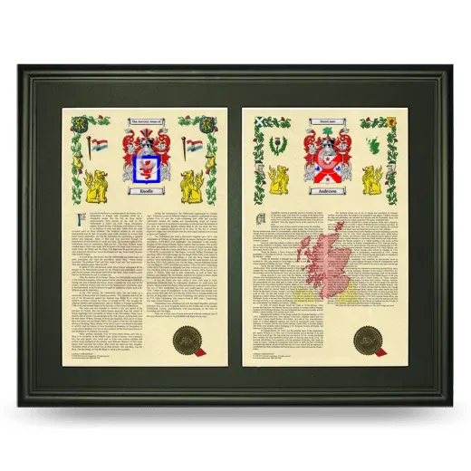 Double Armorial History Framed-Black