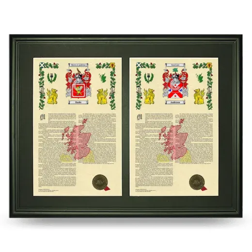 Double Armorial History Framed-Black