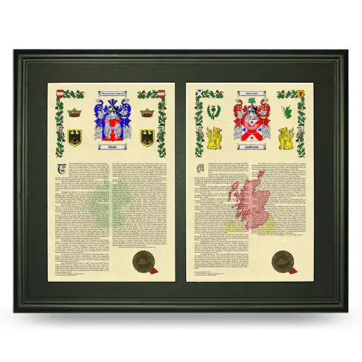 Double Armorial History Framed-Black