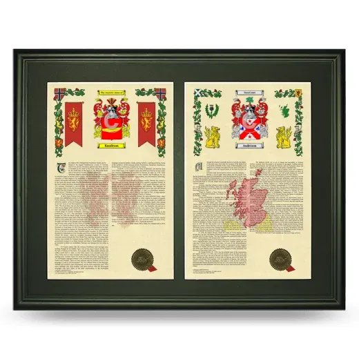 Double Armorial History Framed-Black