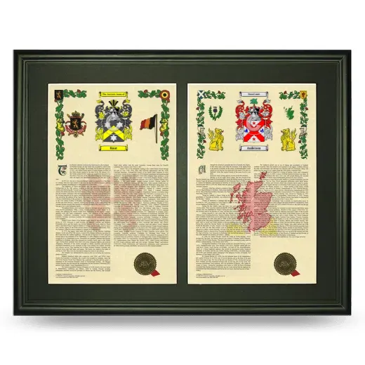 Double Armorial History Framed-Black