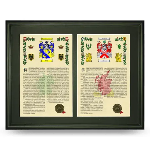 Double Armorial History Framed-Black