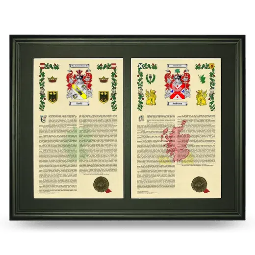 Double Armorial History Framed-Black