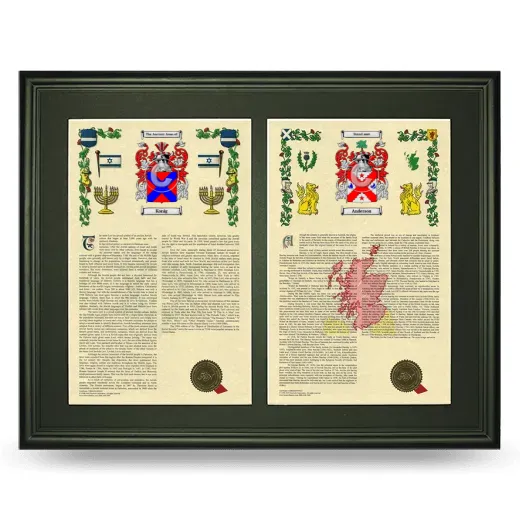 Double Armorial History Framed-Black