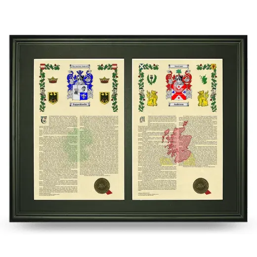 Double Armorial History Framed-Black