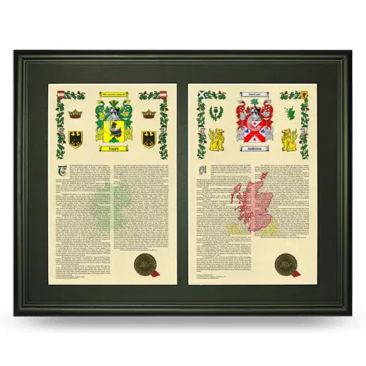 Double Armorial History Framed-Black