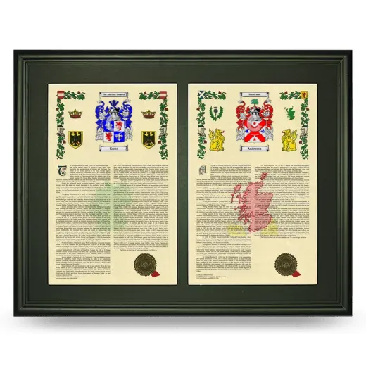 Double Armorial History Framed-Black
