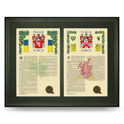 Double Armorial History Framed-Black