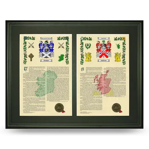 Double Armorial History Framed-Black