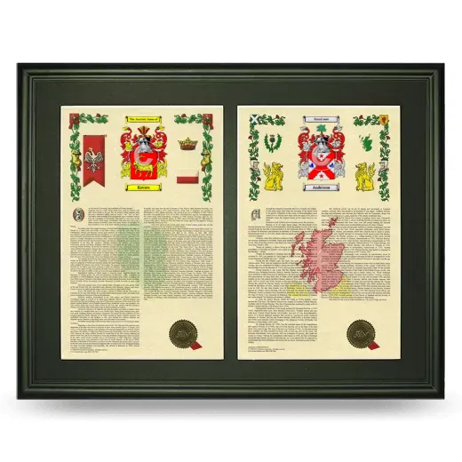 Double Armorial History Framed-Black