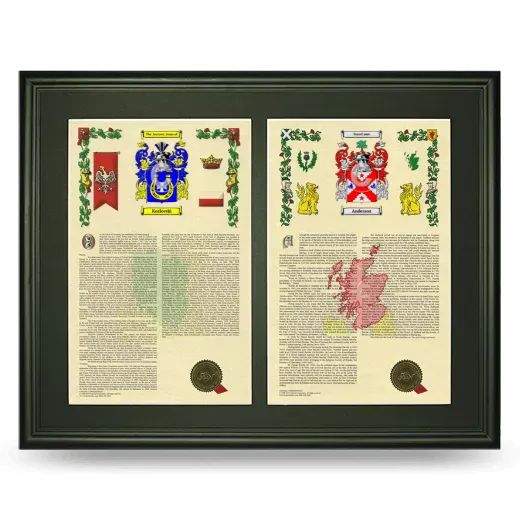Double Armorial History Framed-Black