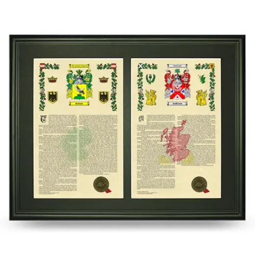 Double Armorial History Framed-Black