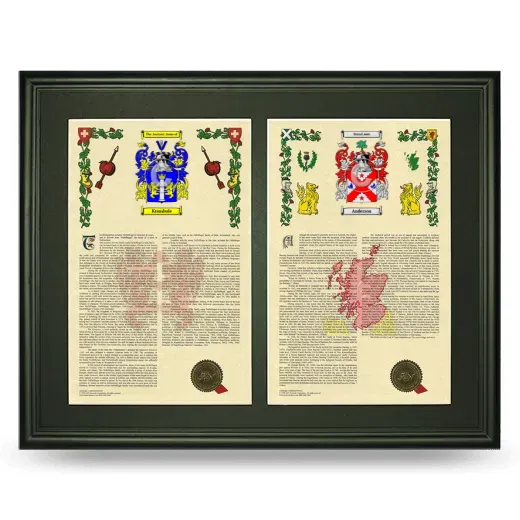 Double Armorial History Framed-Black