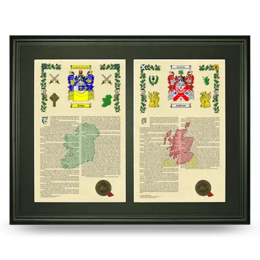 Double Armorial History Framed-Black