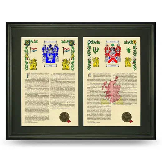 Double Armorial History Framed-Black