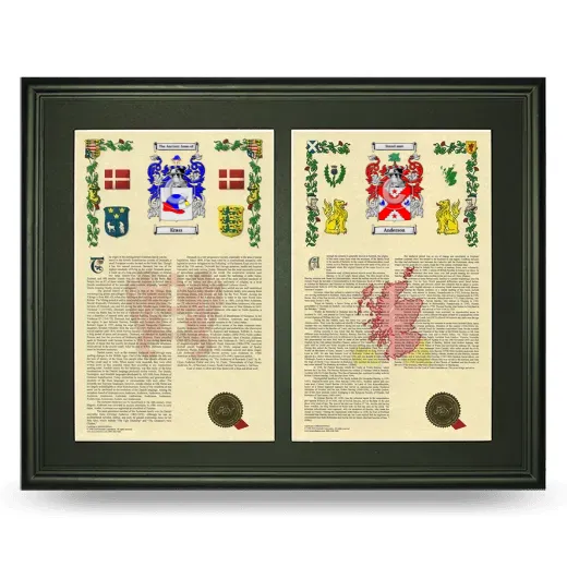 Double Armorial History Framed-Black