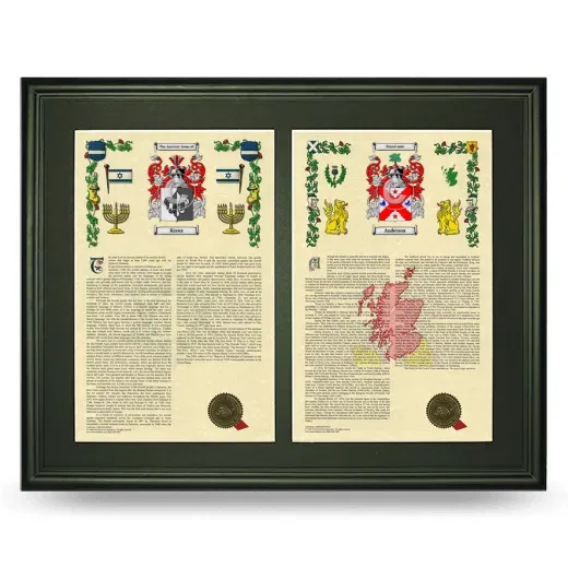 Double Armorial History Framed-Black