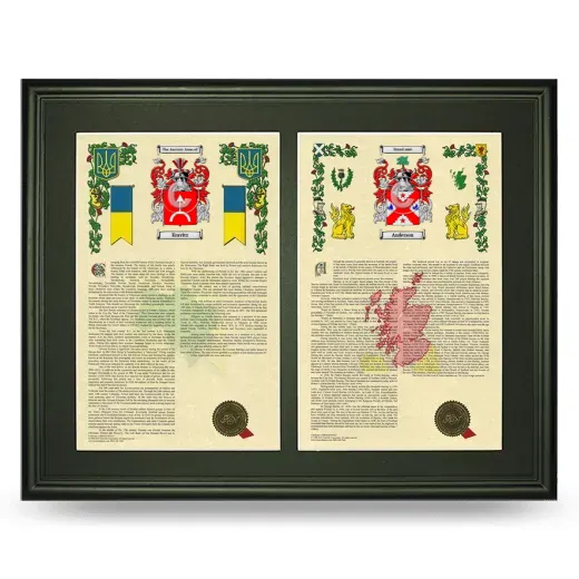 Double Armorial History Framed-Black