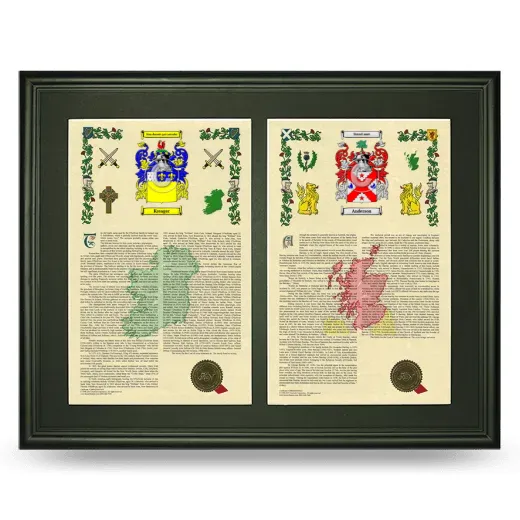 Double Armorial History Framed-Black