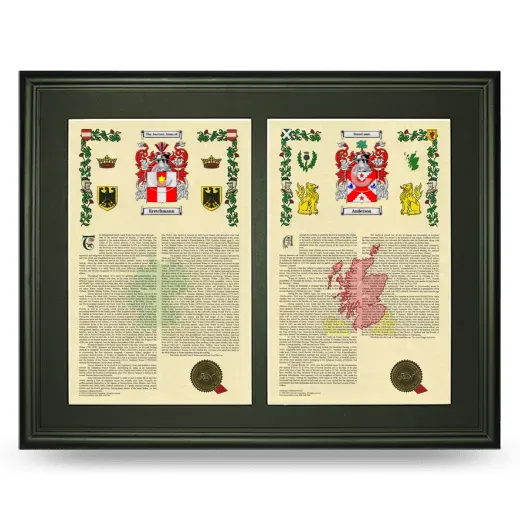 Double Armorial History Framed-Black