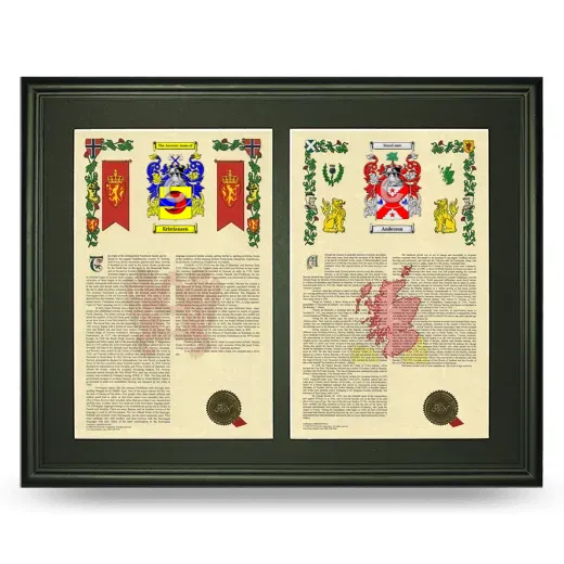 Double Armorial History Framed-Black
