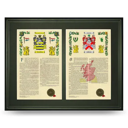 Double Armorial History Framed-Black