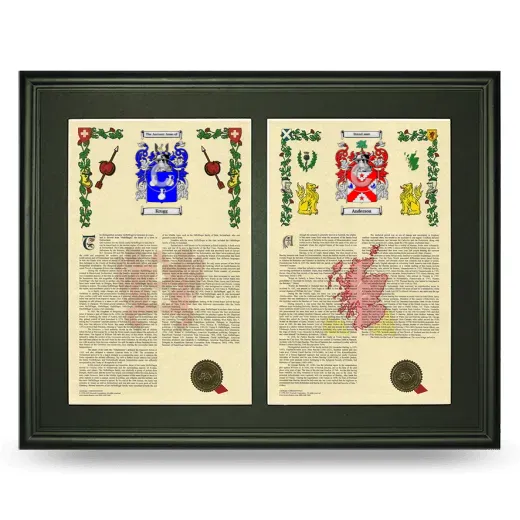 Double Armorial History Framed-Black
