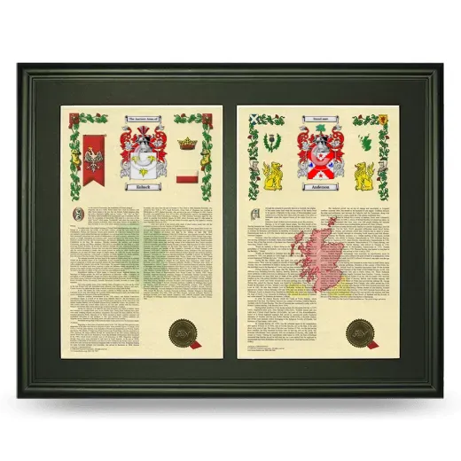 Double Armorial History Framed-Black