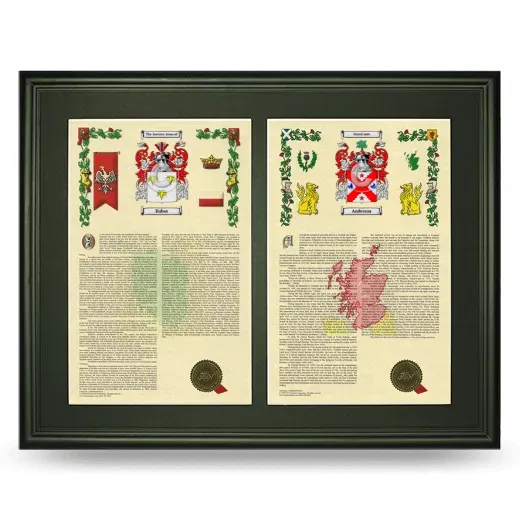 Double Armorial History Framed-Black