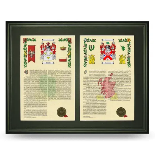 Double Armorial History Framed-Black