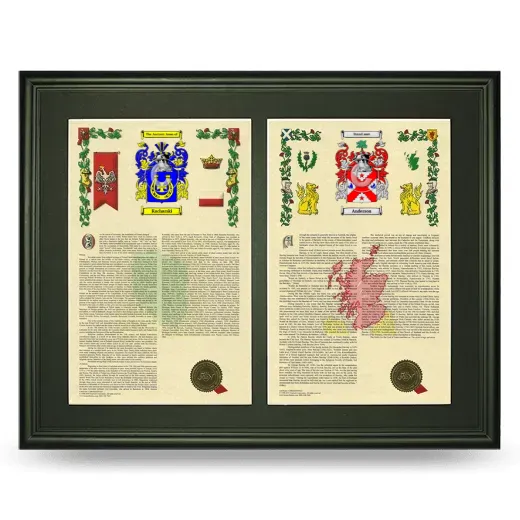 Double Armorial History Framed-Black