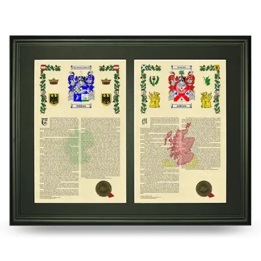 Double Armorial History Framed-Black