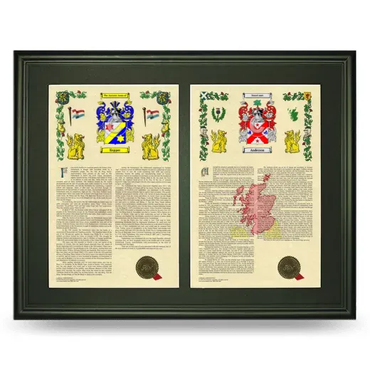 Double Armorial History Framed-Black