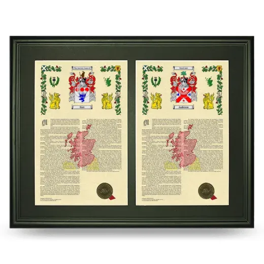 Double Armorial History Framed-Black