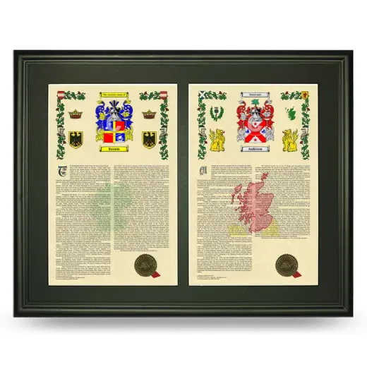 Double Armorial History Framed-Black