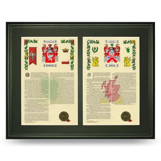 Double Armorial History Framed-Black