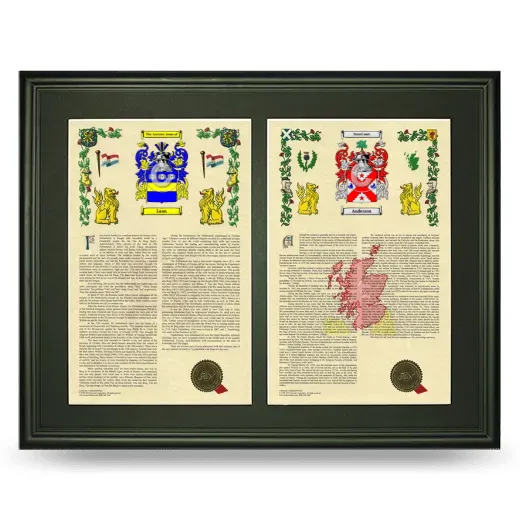 Double Armorial History Framed-Black