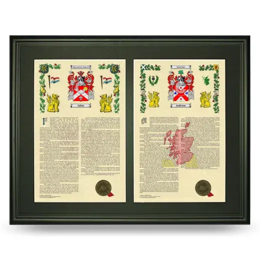 Double Armorial History Framed-Black