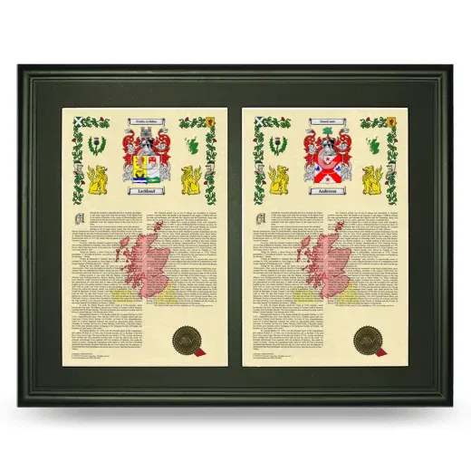 Double Armorial History Framed-Black