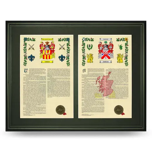 Double Armorial History Framed-Black