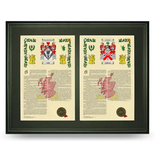 Double Armorial History Framed-Black