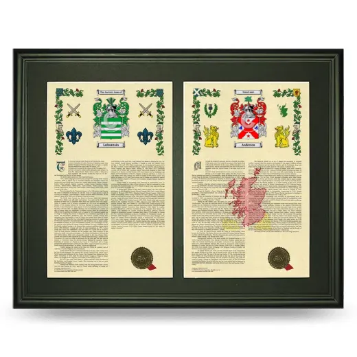 Double Armorial History Framed-Black
