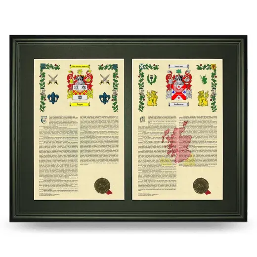 Double Armorial History Framed-Black