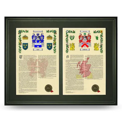 Double Armorial History Framed-Black